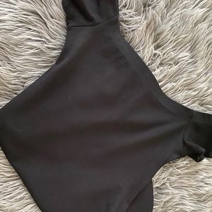 Black off the shoulder mini dress